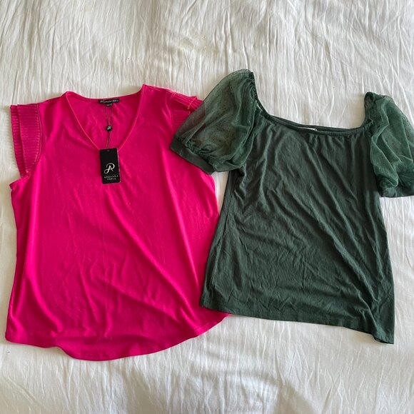 NWT Adrianna Papell & Dorose Blouse Bundle (sz L) - Picture 1 of 10